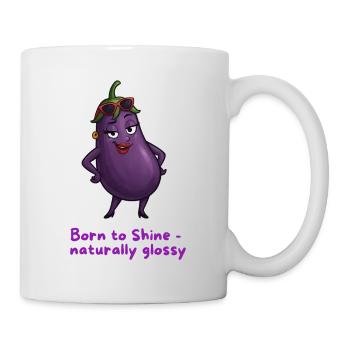 Born to Shine – Aubergine naturellement brillante - Mug blanc - blanc - Droite
