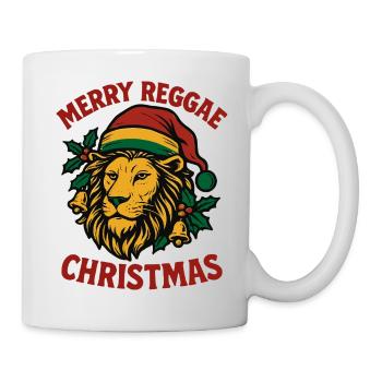 MERRY REGGAE CHRISTMAS Lion Rastafari - Mug - white - Right