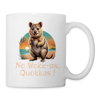 Australischer Tier Quokka Humor - Tasse - Weiß - Rechts