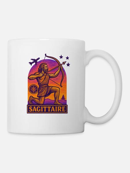 Sternzeichen Schütze - Astrologie - Tasse - Weiß