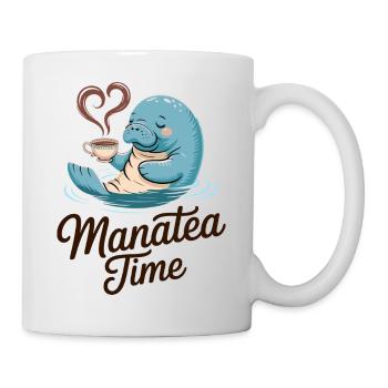 Seekuh Meerestier Ozean liebt Tee - Tasse - Weiß - Rechts