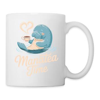Seekuh Meerestier Ozean liebt Tee - Tasse - Weiß - Rechts