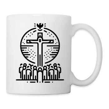 Das Kreuz zieht alle an - Tasse - Weiß - Rechts