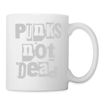 Punks Not Dead Grunge Typographie - Mug blanc - blanc - Droite