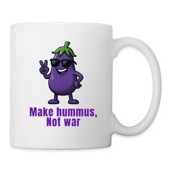 Hummus - Eggplant Cartoon Caricature - Mug - white - Right