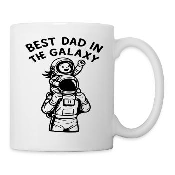 Bester Vater in der Galaxis Astronaut - Tasse - Weiß - Rechts