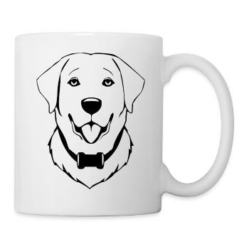 Golden Retriever Dog T-shirt Dog Head Gift - Mug - white - Right