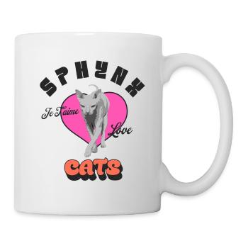 Ich liebe Sphynx Cats Lover - Tasse - Weiß - Rechts