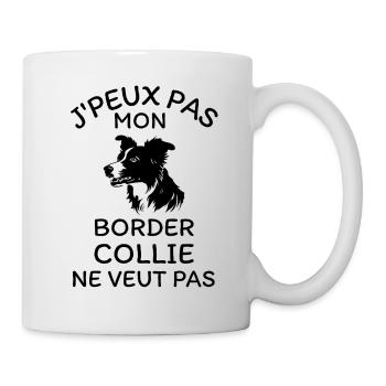 Ich mag dich, aber ich bevorzuge meine Border Colli - Tasse - Weiß - Rechts