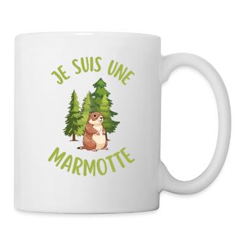 Je suis une marmotte en forêt - Mug blanc - blanc - Droite