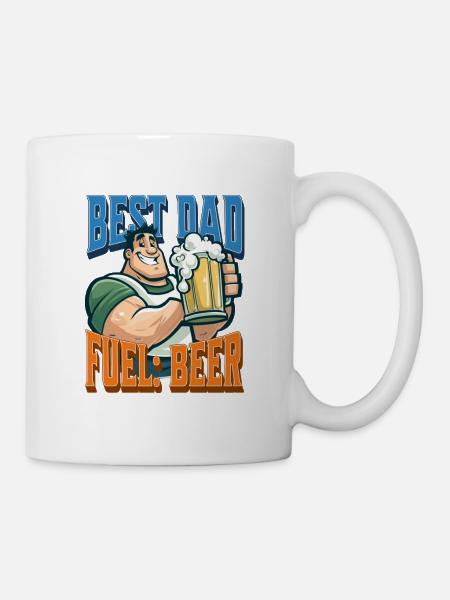 Bester Papa-Brennstoff: Bier - Tasse - Weiß