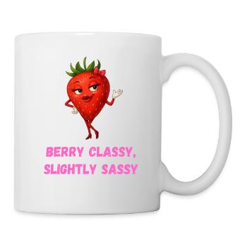 Strawberry in Heels Classy Elegant Caricature - Mug - white - Right