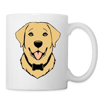 Golden Retriever Dog T-shirt Dog Head Gift - Mug - white - Right