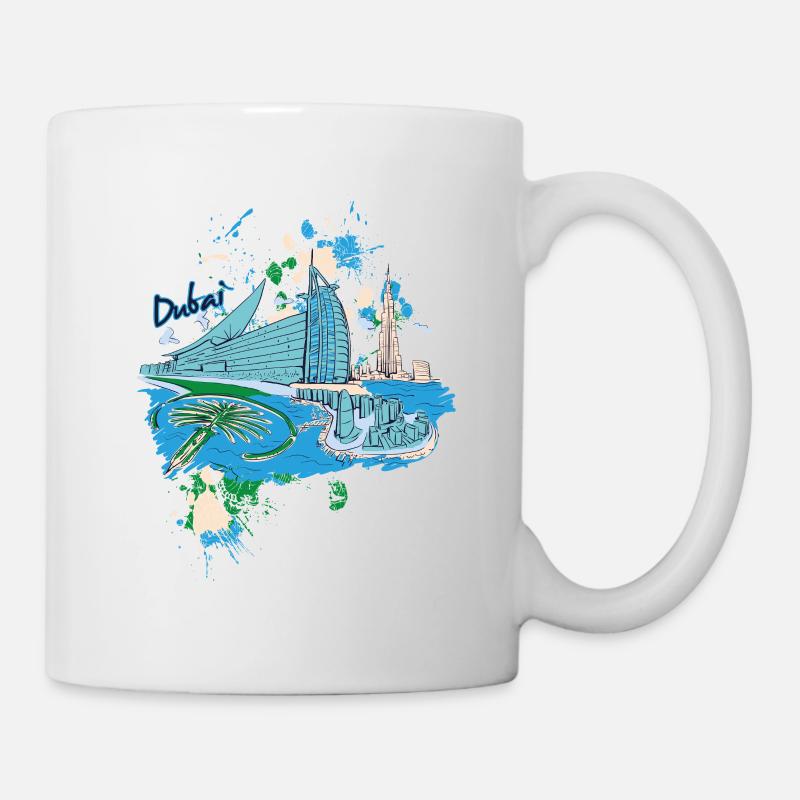 Dubai Skyline – Moderne Superlative am Meer - Tasse - Weiß