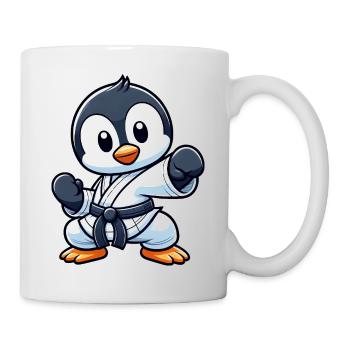 Cute Penguin Karate Cartoon Martial Arts Art - Mug - white - Right