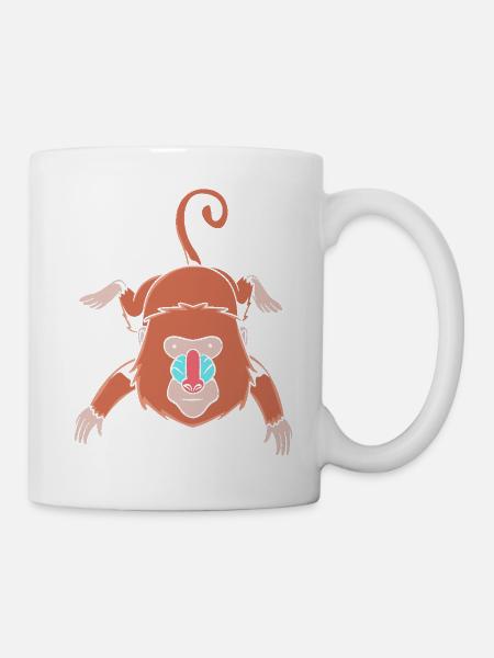 Affe - Tasse - Weiß