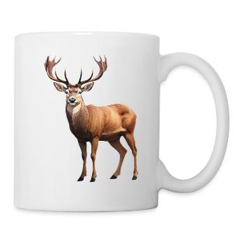 Hirsch - Tasse - Weiß - Rechts