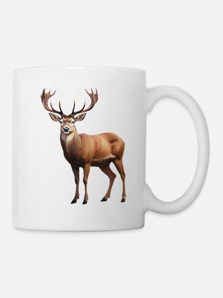 Hirsch - Tasse - Weiß