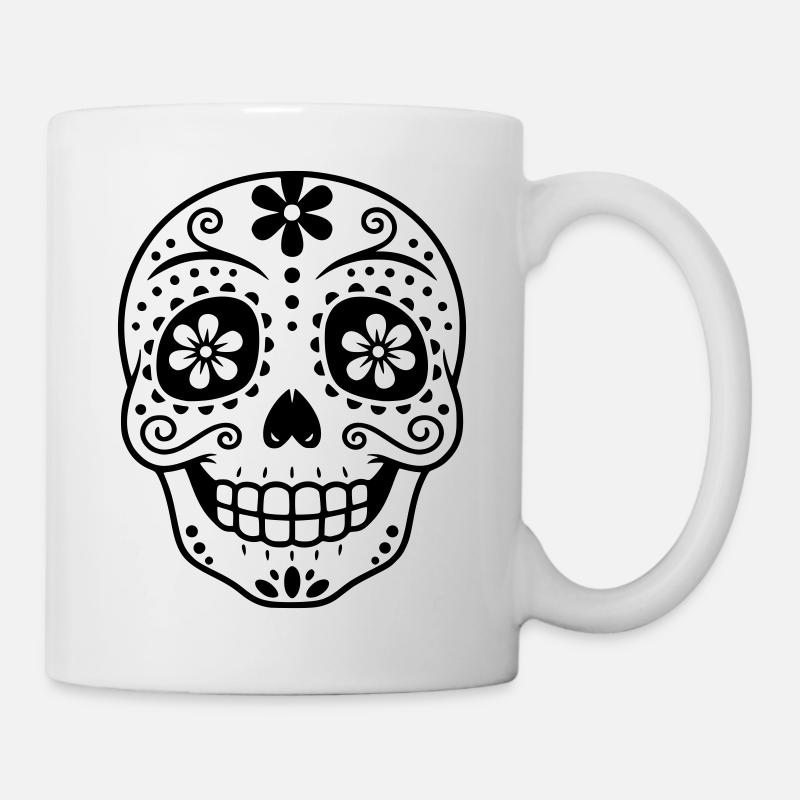 Sugar Skull | Día de los Muertos Design - Mug - white