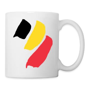 Belgien - Belgische Flagge - Tasse - Weiß - Rechts
