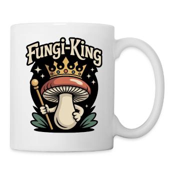 Champignon King Champignon drôle - Mug blanc - blanc - Droite