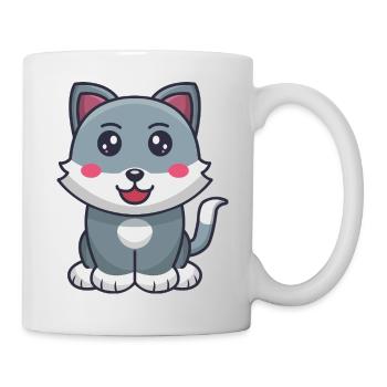 Cat cartoon - Mug - white - Right
