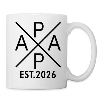 Papa Est. 2026 Father since 2026 Expectant Dad 2026 - Mug - white - Right