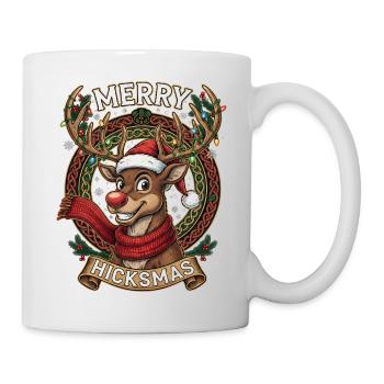 Rentier Rudolph Comic - Weihnachtsgeschenk - Tasse - Weiß - Rechts