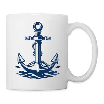  Anker Seemann Matrose Norddeutschland Geschenk - Tasse - Weiß - Rechts