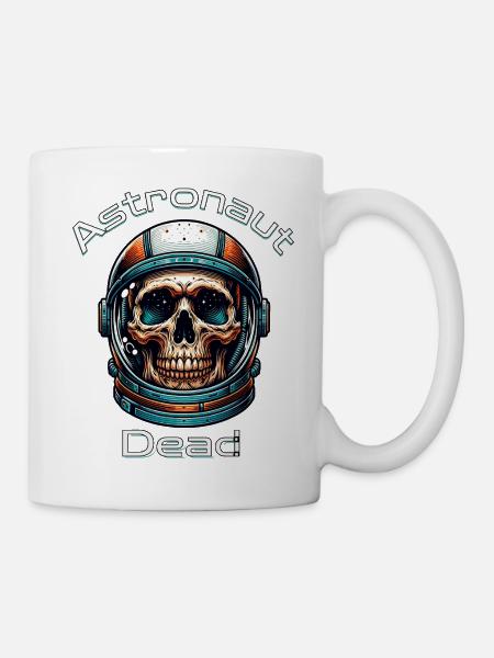 Crâne d’astronaute dans l’espace - Mug blanc - blanc