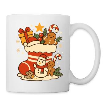 St. Nicholas Motif - Cute Boot with Figures - Mug - white - Right