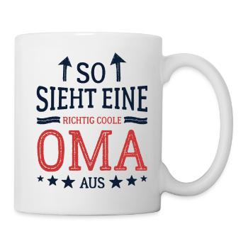 So sieht eine coole Oma aus Beste Großmutter - Tasse - Weiß - Rechts