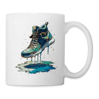 Colorful street art sneaker - Mug - white - Right