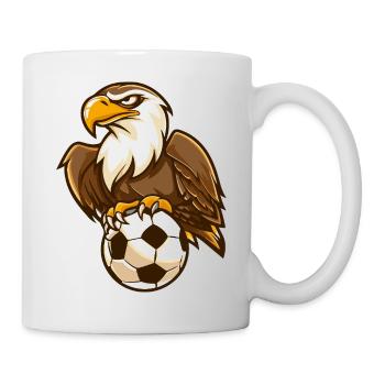 Adler Kick Fußball Motiv - Tasse - Weiß - Rechts