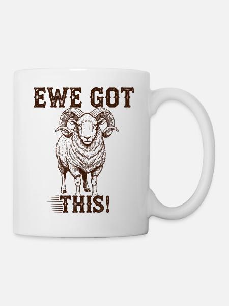 Blague Humour Jeu De Mots Brebis Mouton - Mug blanc - blanc