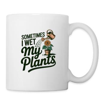 Parfois, je mouille mes plantes - Mug blanc - blanc - Droite