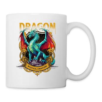Dragon Fantaisie Magie Mysticisme Mythologie Créature - Mug blanc - blanc - Droite