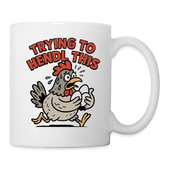 Essayer de faire passer ce dicton de poulet - Mug blanc - blanc - Droite