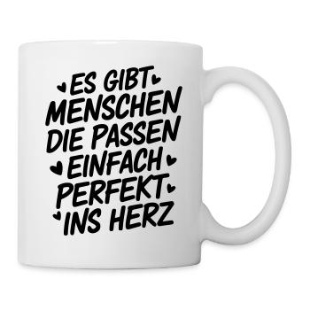 Des gens qui s’intègrent parfaitement dans le cœur - Mug blanc - blanc - Droite