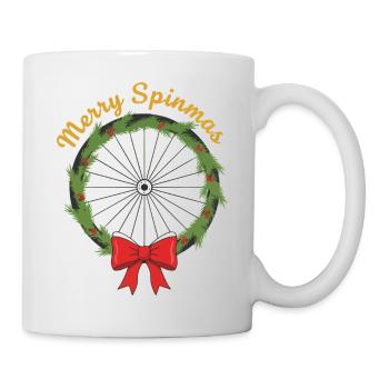 Merry Spinmas Bicycle Wreath - Mug - white - Right