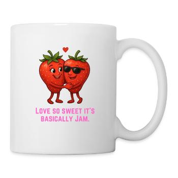 Kuschelige Erdbeeren Liebe Jam Marmelade - Tasse - Weiß - Rechts
