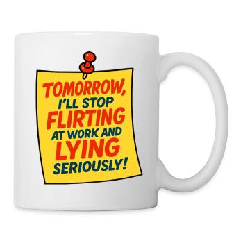 Chemise de conception de citation d’humour de bureau drôle - Mug blanc - blanc - Droite