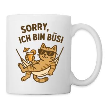 Keine Zeit - ich bin Büsi - Tasse - Weiß - Rechts