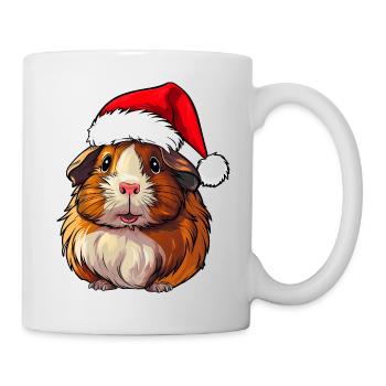 Weihnachten Meerschweinchen - Tasse - Weiß - Rechts