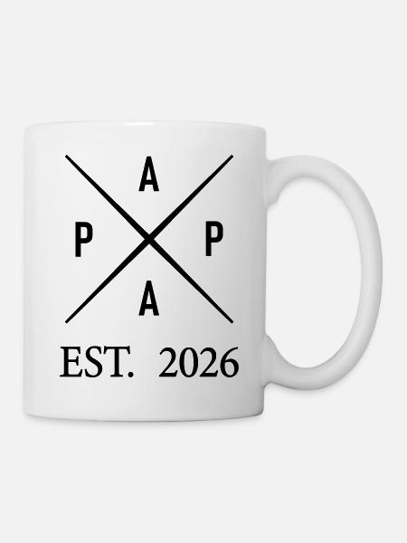 Papa Est. 2026 - Tasse - Weiß