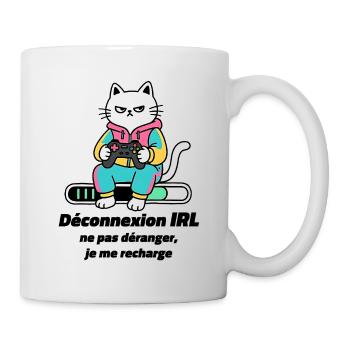 Chat Gamer Console Retro - Mug blanc - blanc - Droite