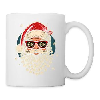 Darts Weihnachtsmann - Lustiges Christmas Geschenk - Tasse - Weiß - Rechts