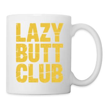 Entraînement de fitness à la salle de sport de Lazybuttclub - Mug blanc - blanc - Droite