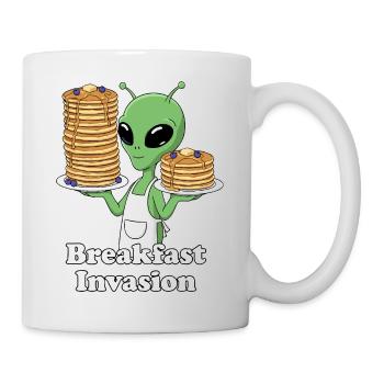 Breakfast Invasion: Alien Pancakes - Mug - white - Right