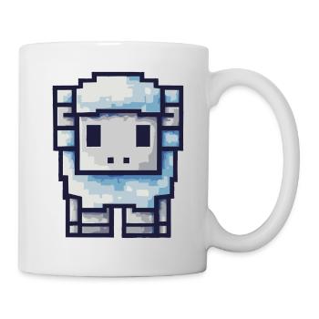 Pixel Sheep - Design rétro mignon - Mug blanc - blanc - Droite